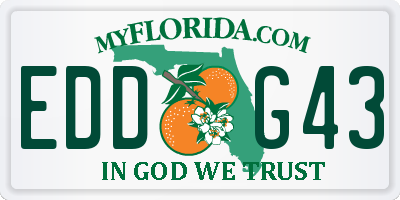 FL license plate EDDG43