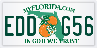 FL license plate EDDG56