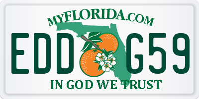 FL license plate EDDG59