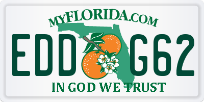 FL license plate EDDG62