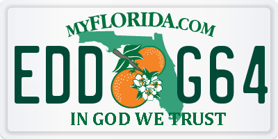 FL license plate EDDG64