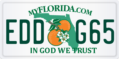 FL license plate EDDG65
