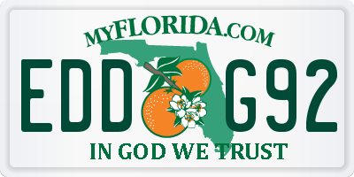 FL license plate EDDG92