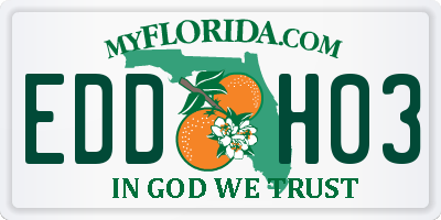 FL license plate EDDH03