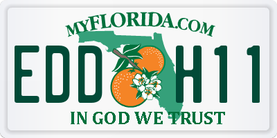 FL license plate EDDH11