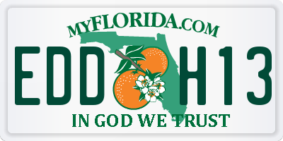 FL license plate EDDH13