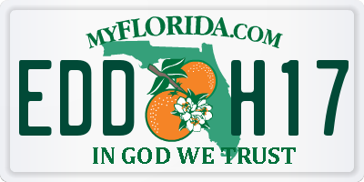 FL license plate EDDH17
