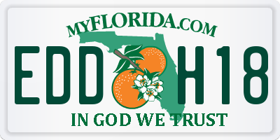 FL license plate EDDH18