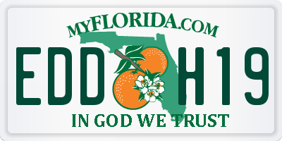 FL license plate EDDH19