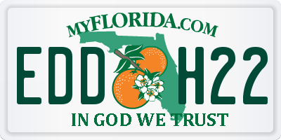 FL license plate EDDH22