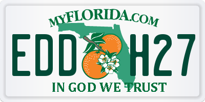FL license plate EDDH27