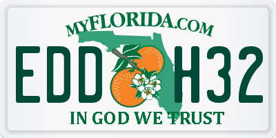 FL license plate EDDH32