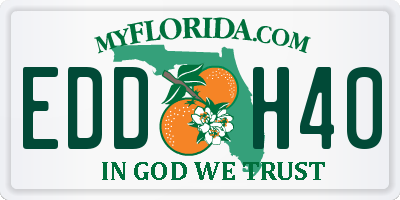 FL license plate EDDH40