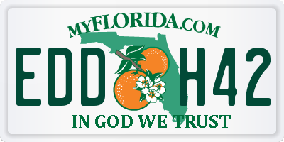 FL license plate EDDH42