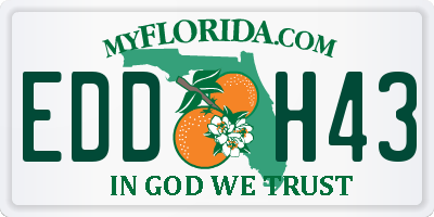 FL license plate EDDH43