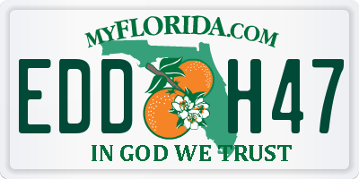 FL license plate EDDH47
