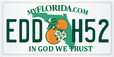 FL license plate EDDH52