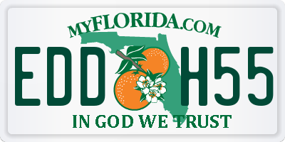 FL license plate EDDH55
