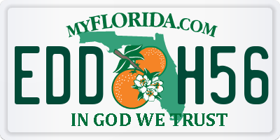 FL license plate EDDH56