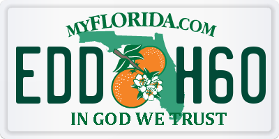 FL license plate EDDH60