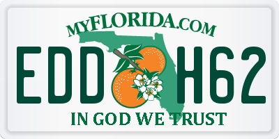 FL license plate EDDH62
