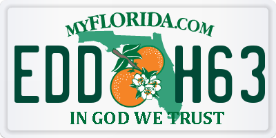 FL license plate EDDH63