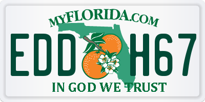 FL license plate EDDH67