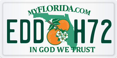 FL license plate EDDH72