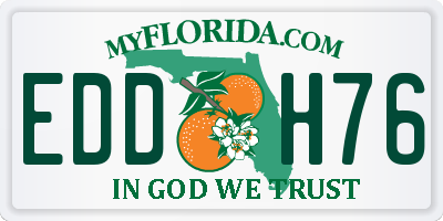 FL license plate EDDH76