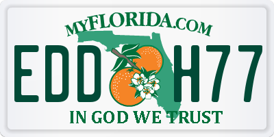FL license plate EDDH77