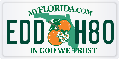 FL license plate EDDH80