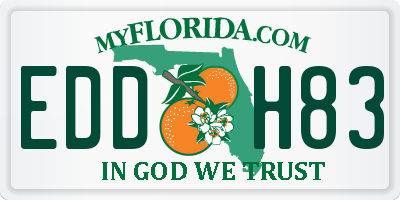 FL license plate EDDH83