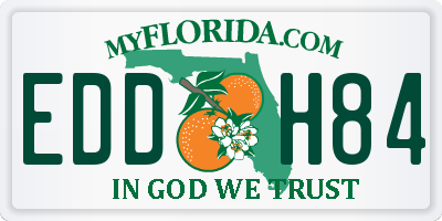 FL license plate EDDH84