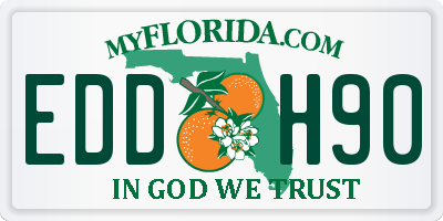 FL license plate EDDH90
