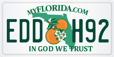FL license plate EDDH92