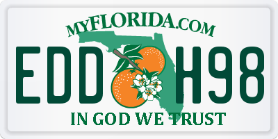 FL license plate EDDH98