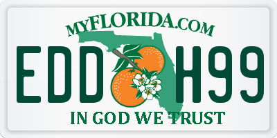FL license plate EDDH99