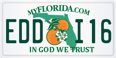 FL license plate EDDI16