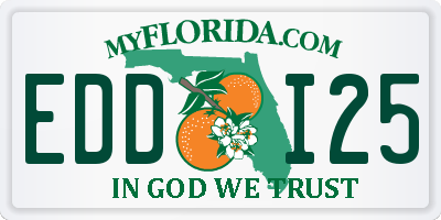 FL license plate EDDI25
