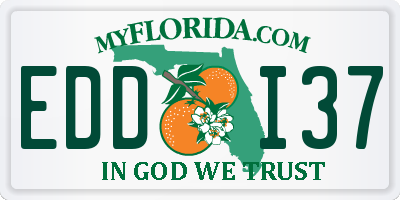 FL license plate EDDI37