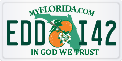 FL license plate EDDI42
