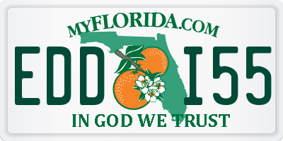 FL license plate EDDI55