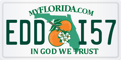 FL license plate EDDI57
