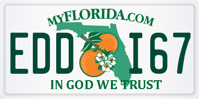 FL license plate EDDI67
