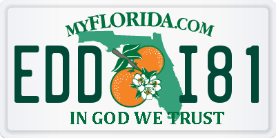 FL license plate EDDI81