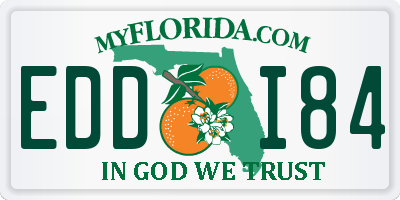 FL license plate EDDI84