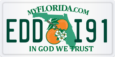FL license plate EDDI91