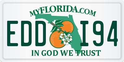 FL license plate EDDI94