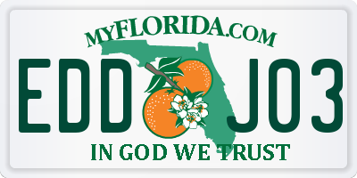 FL license plate EDDJ03