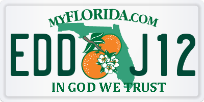 FL license plate EDDJ12